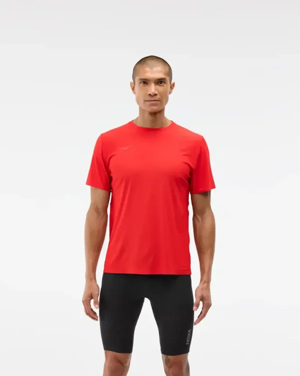 HOKA Airolite Short Sleeve 2.0 Vermillion