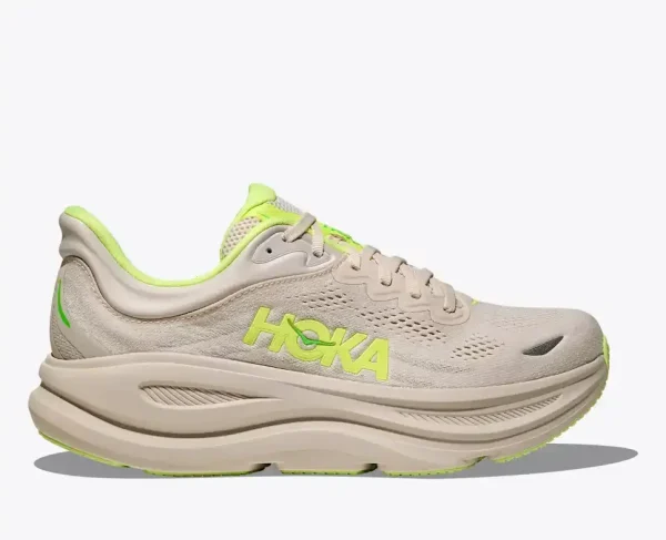 HOKA Bondi 9 Grout Neon Yuzu