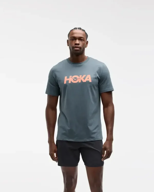 HOKA Core Logo Graphic Tee Faded Navy