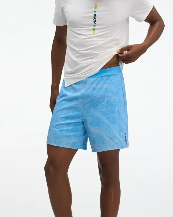 HOKA Glide Short 7” 2in1 Mineral Blue Prt