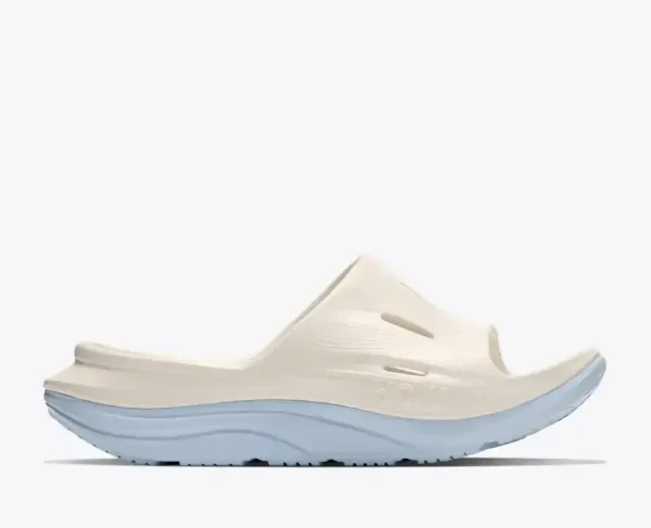 HOKA ORA Recovery Slide 3 Alabaster Ambient Blue